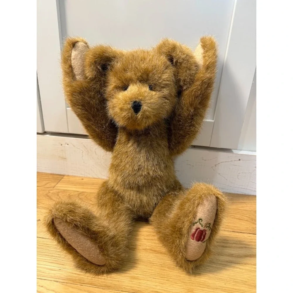 Y2K Vintage Boyds Bear Penelope Punkinberry Pumpkin Plush Decor Posable Fall